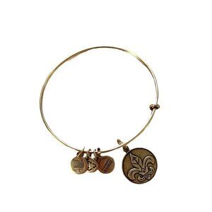 Alex & Ani Expandable Charm Bracelet - Fleur de Lys Silver Finish 2015